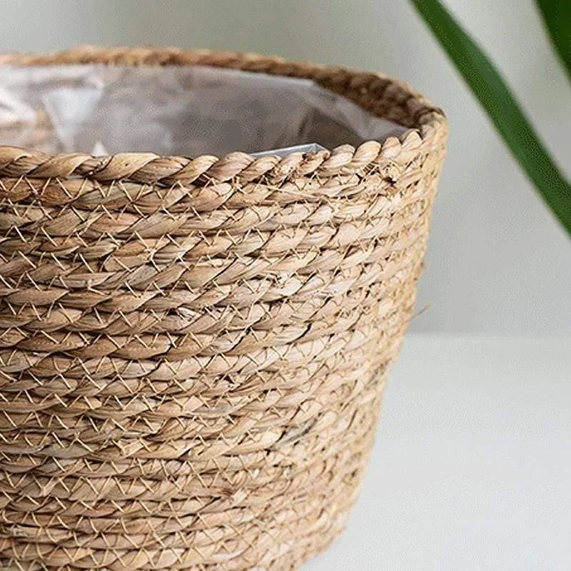 Handmade Straw Planter Pot - Glova