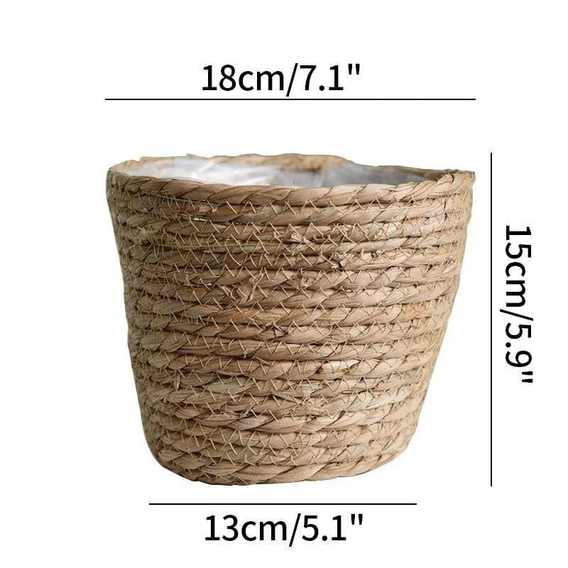 Handmade Straw Planter Pot - Glova