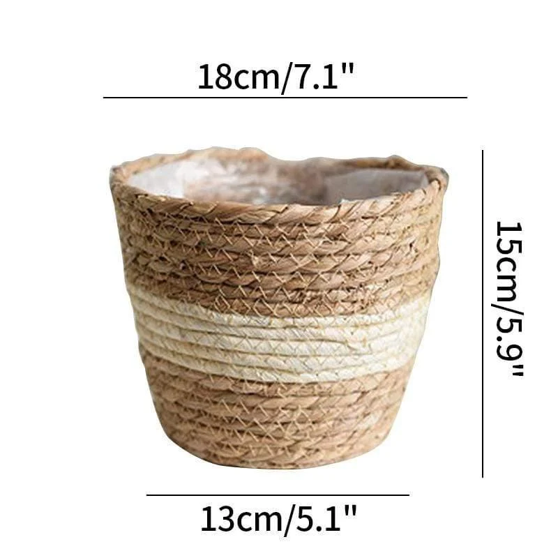 Handmade Straw Planter Pot - Glova