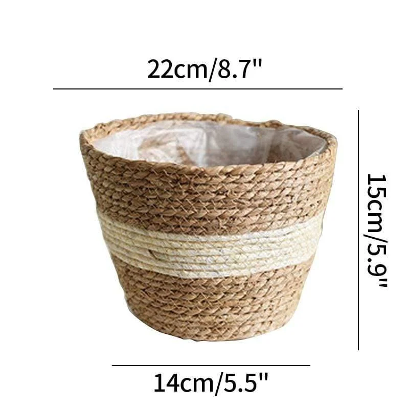 Handmade Straw Planter Pot - Glova