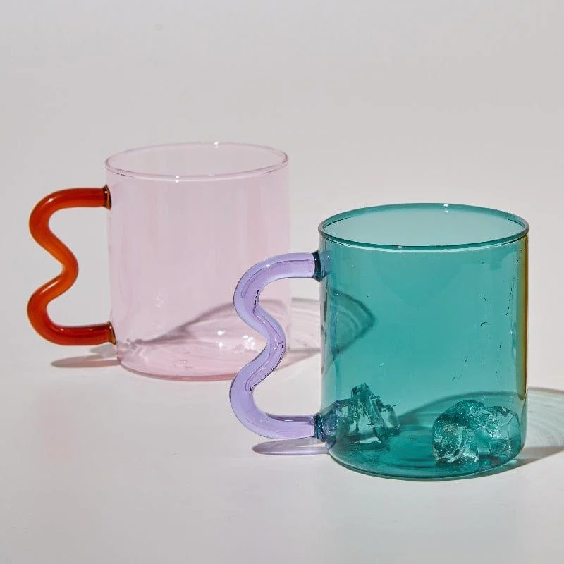 Handmade Wavy Ear Glass Mugs - Glova