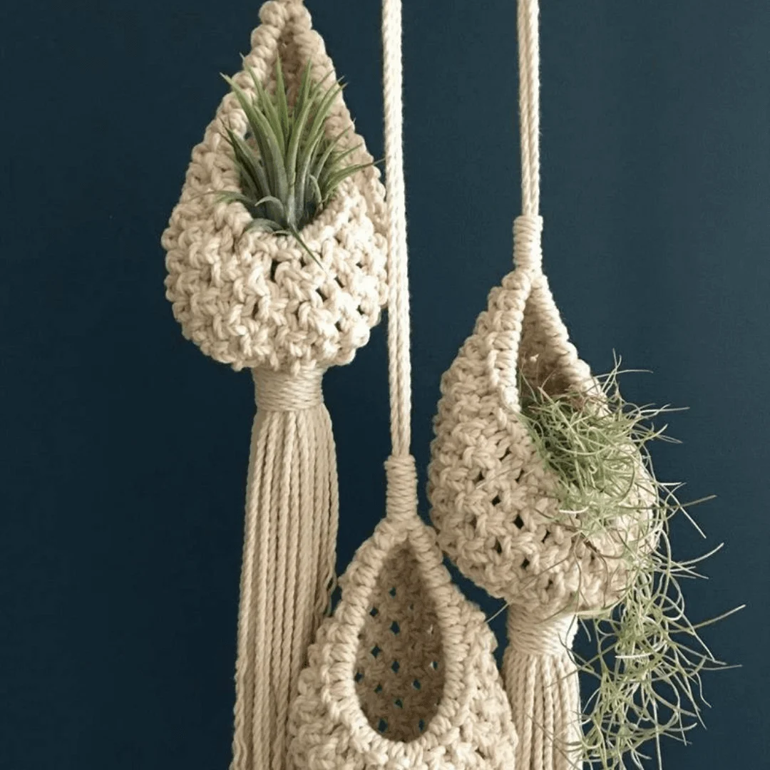 Handmade Woven Hanging Flower Basket - Glova