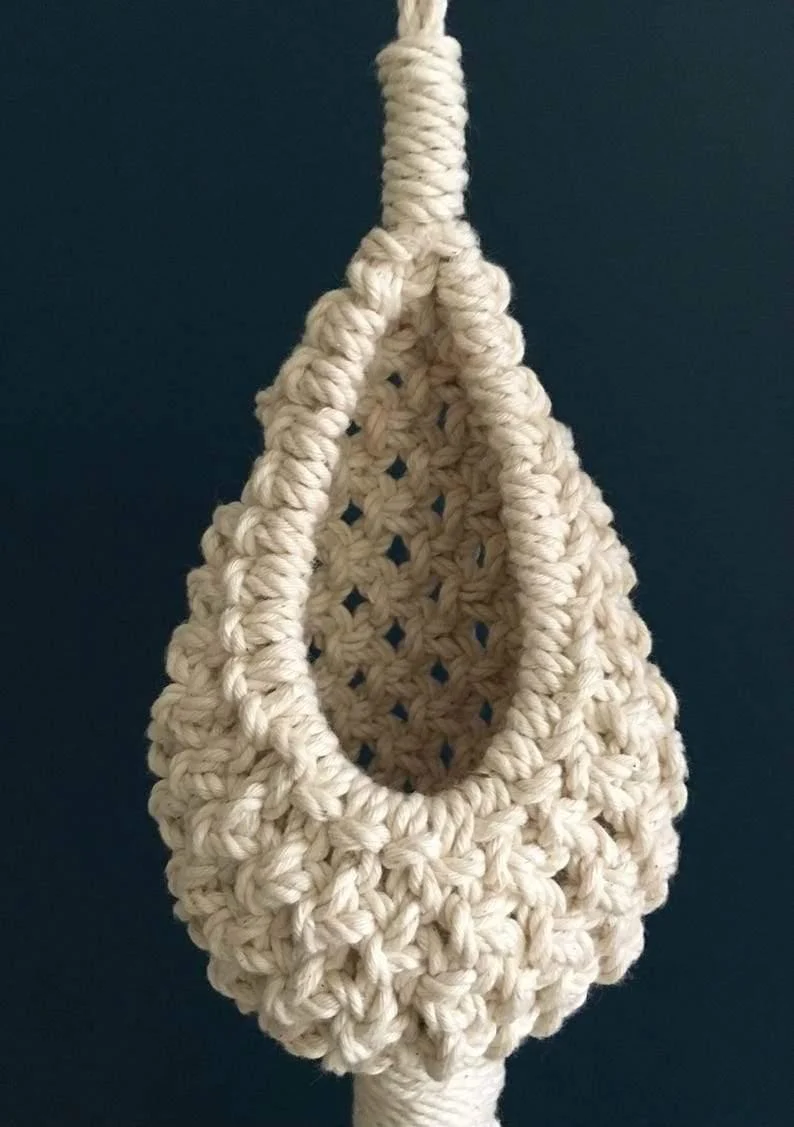 Handmade Woven Hanging Flower Basket - Glova