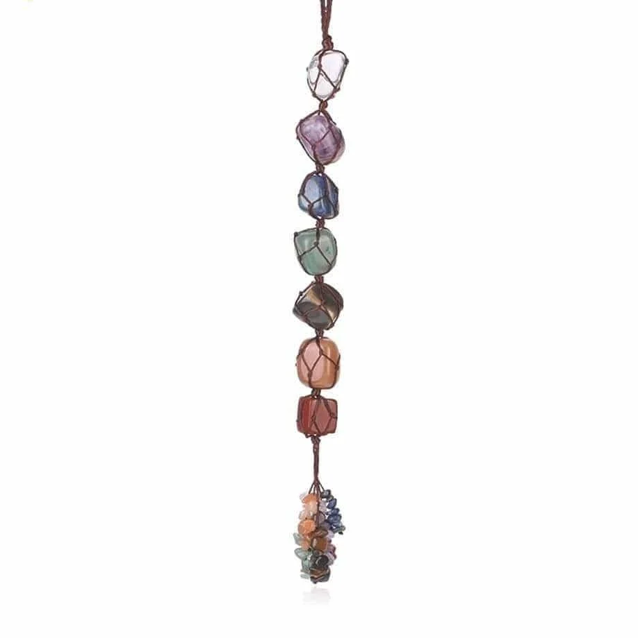 Hanging 7 Chakra Gemstones- Large Size - Glova