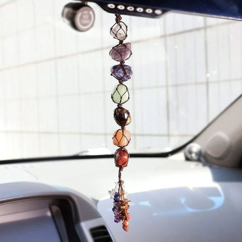 Hanging 7 Chakra Gemstones- Small Size - Glova