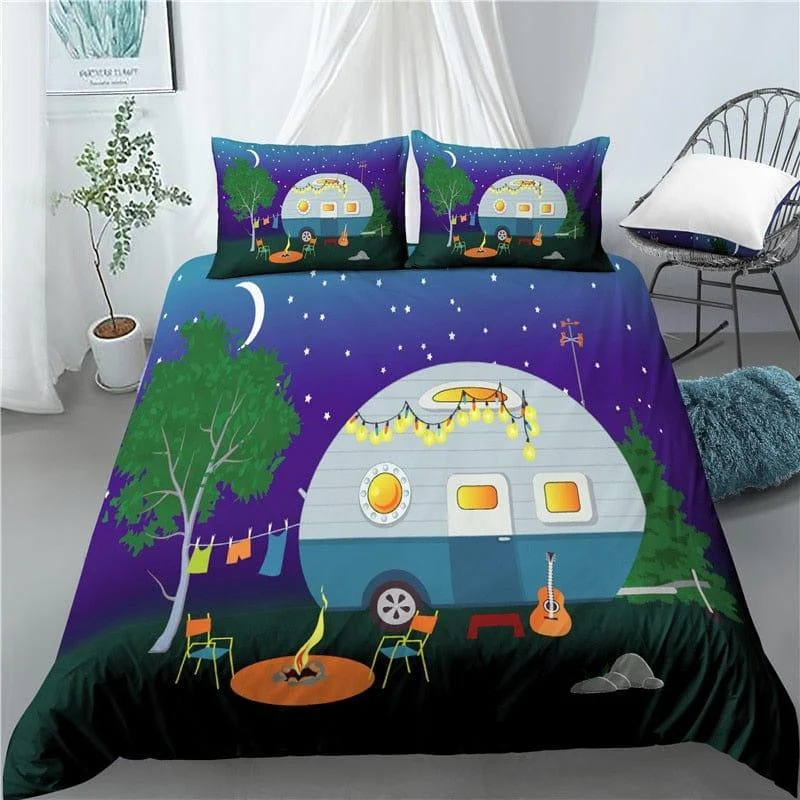 Happy Camper Duvet Cover Set - Glova