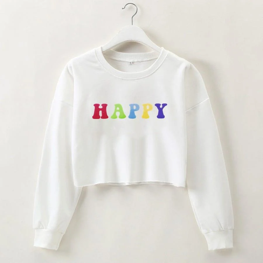 Happy Crop Sweatshirt - Glova