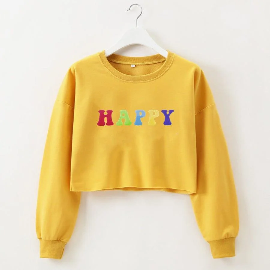 Happy Crop Sweatshirt - Glova