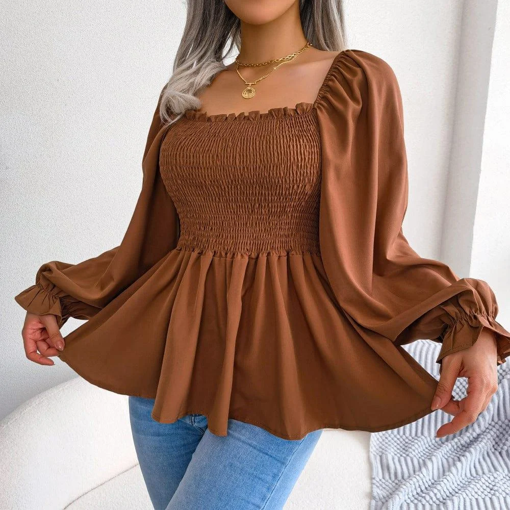 Hazel Long Sleeve Chiffon Shirt - Glova