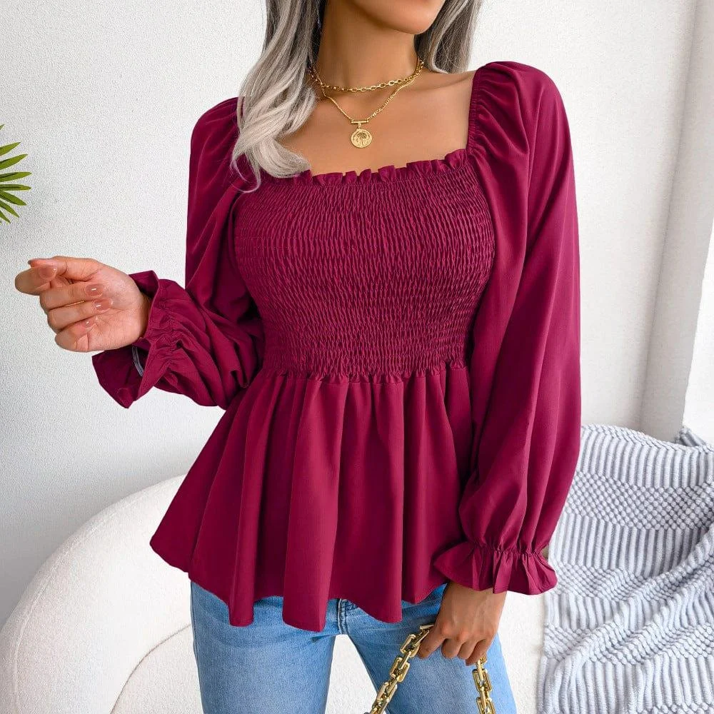 Hazel Long Sleeve Chiffon Shirt - Glova