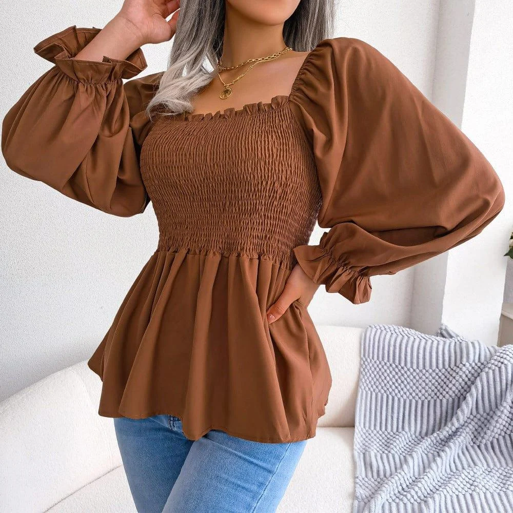 Hazel Long Sleeve Chiffon Shirt - Glova