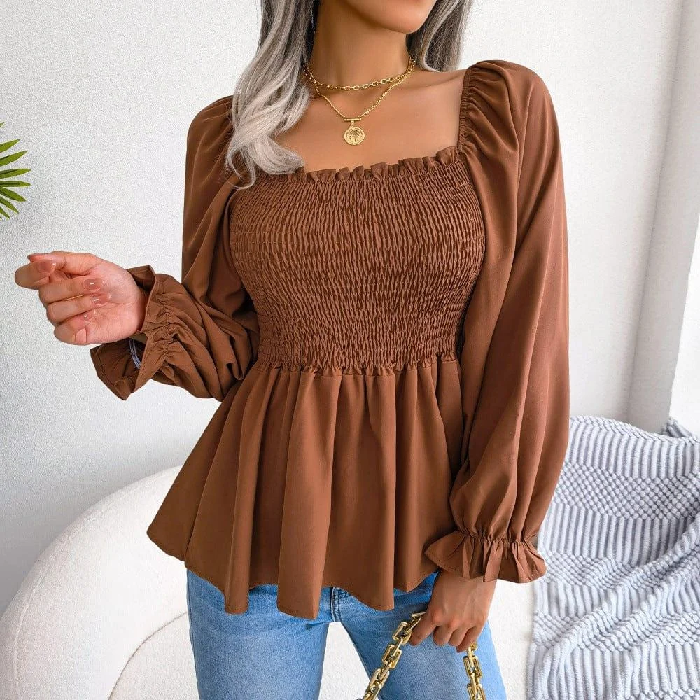 Hazel Long Sleeve Chiffon Shirt - Glova