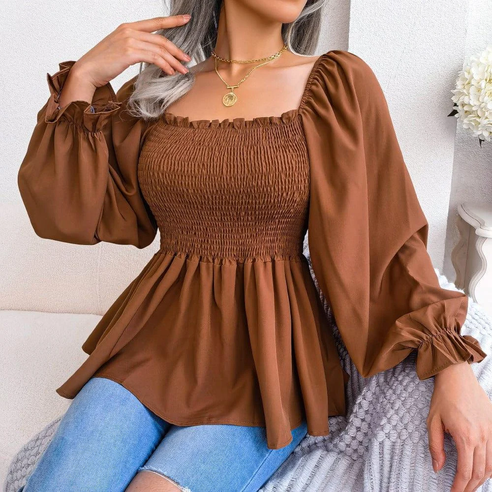 Hazel Long Sleeve Chiffon Shirt - Glova