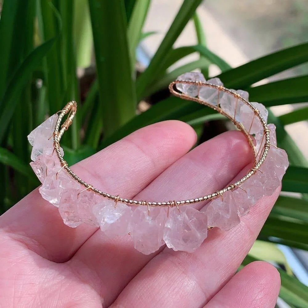 Healing Crystals Cuff Bangle - Glova