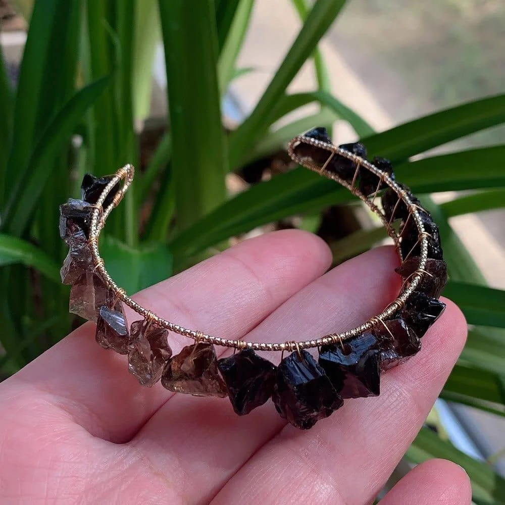 Healing Crystals Cuff Bangle - Glova