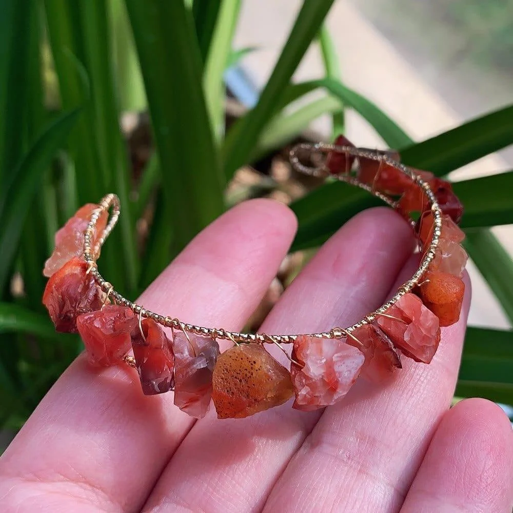 Healing Crystals Cuff Bangle - Glova