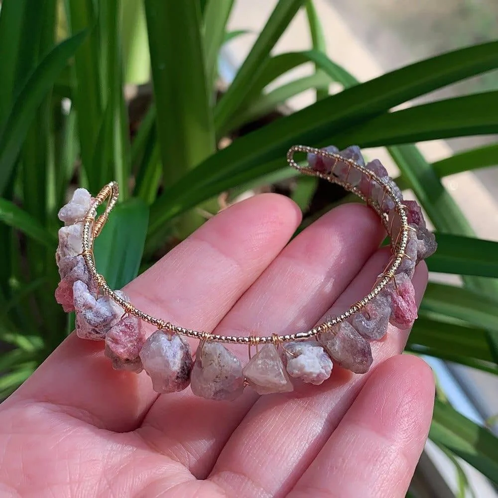 Healing Crystals Cuff Bangle - Glova