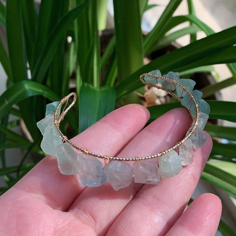 Healing Crystals Cuff Bangle - Glova