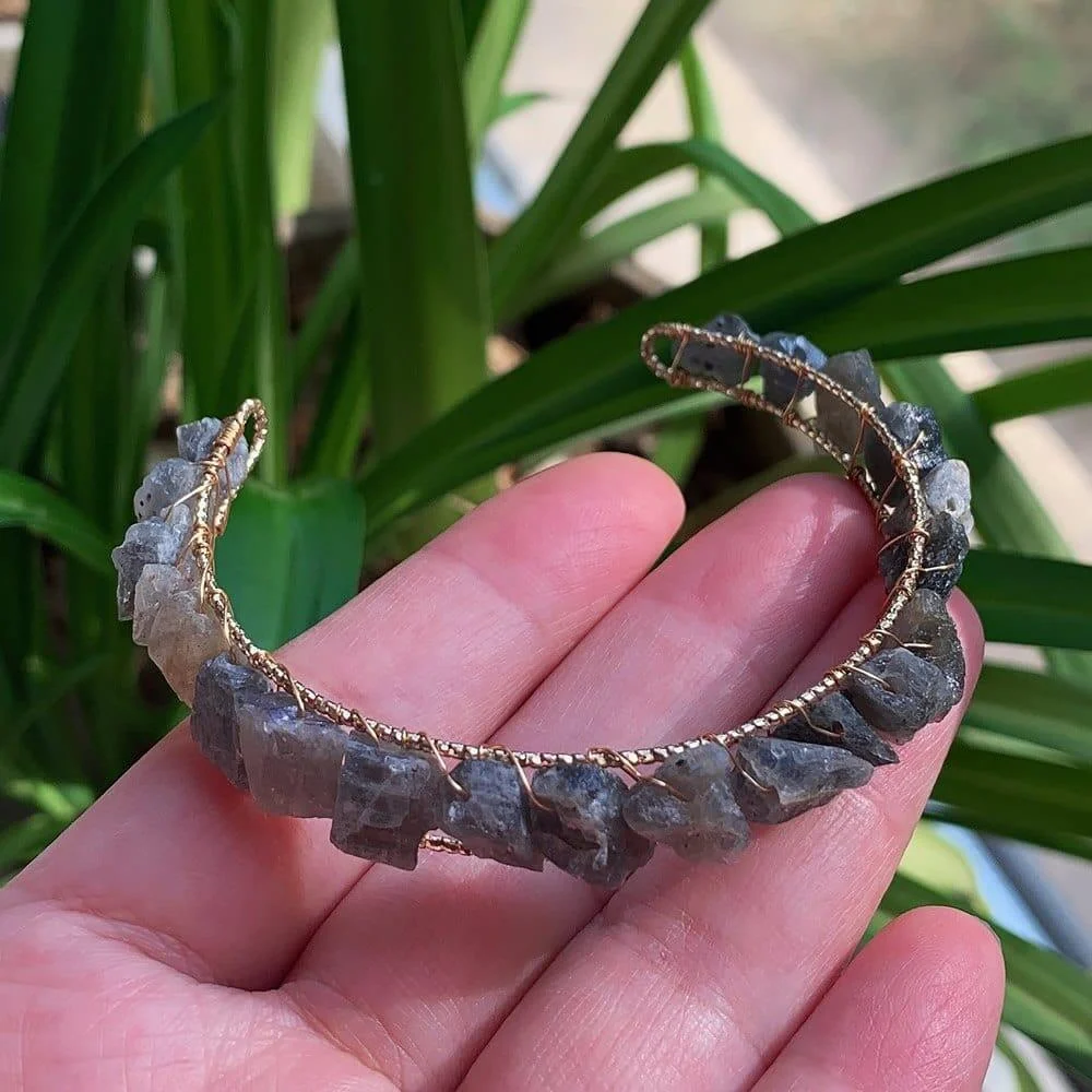 Healing Crystals Cuff Bangle - Glova