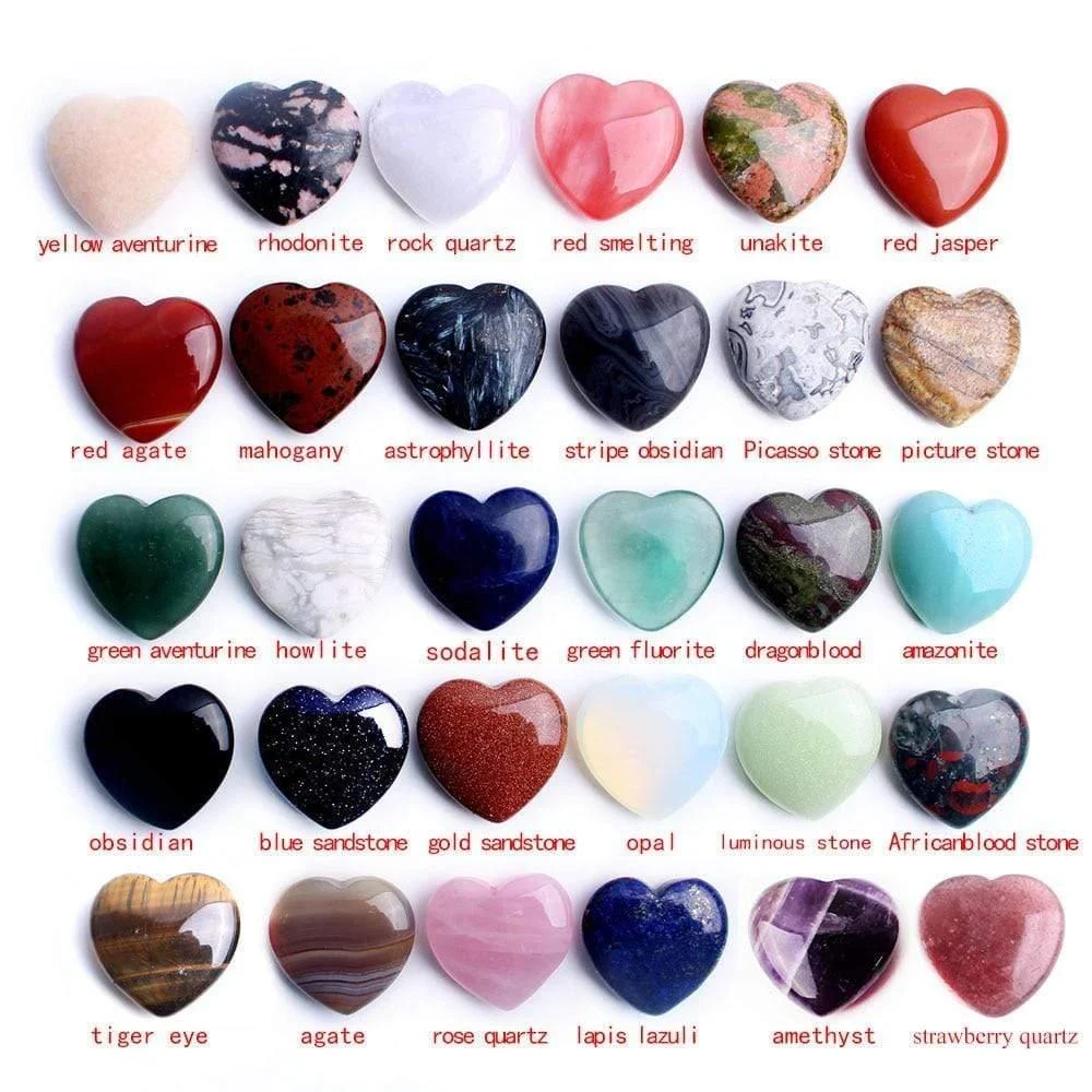 Heart Shaped Crystals Gemstones - Glova