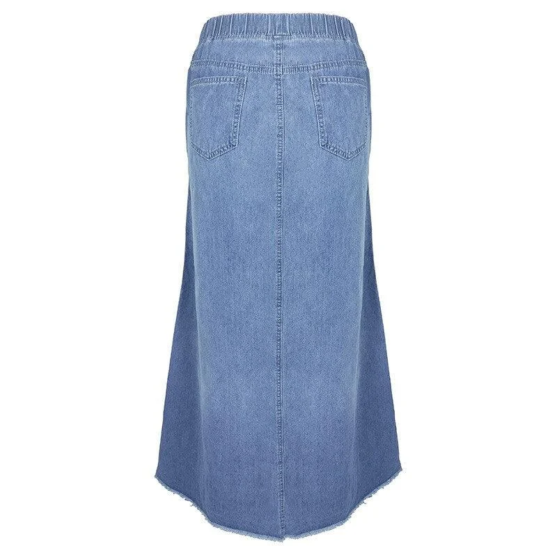 Helena Bohemian Maxi Denim Skirts - 3 Colors - Glova