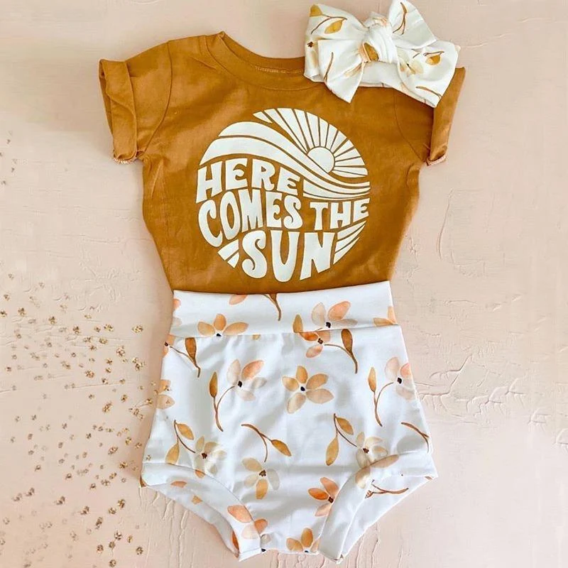 Here Comes The Sun Mustard Set and Headband - Glova