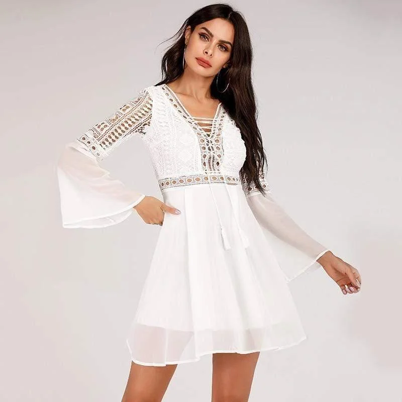 Hermione Crochet Mini Dress - Glova