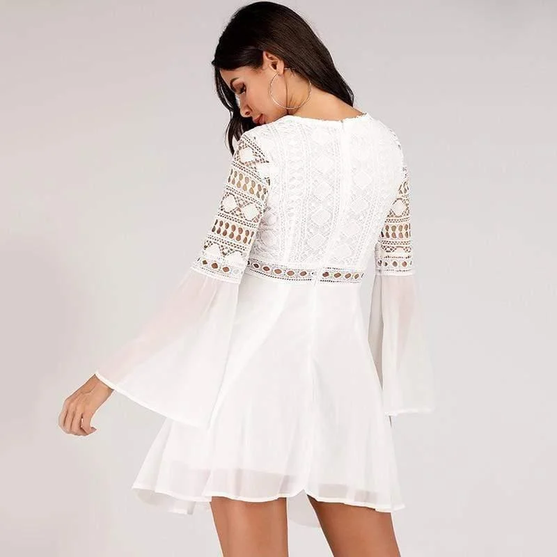 Hermione Crochet Mini Dress - Glova