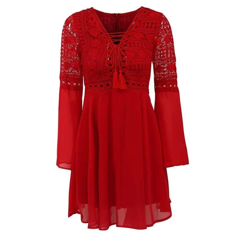 Hermione Crochet Mini Dress - Glova