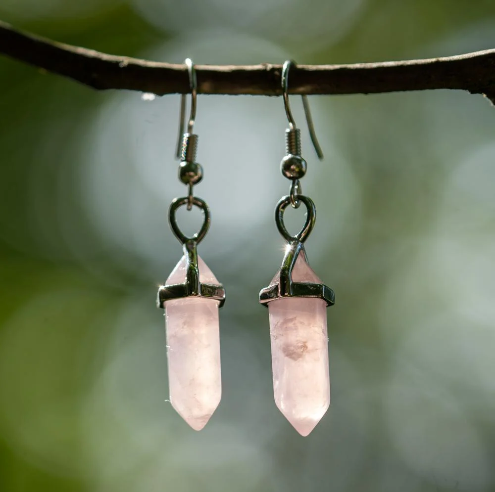 Hexagonal Natural Stone Earrings - Glova