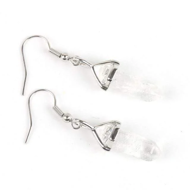 Hexagonal Natural Stone Earrings - Glova