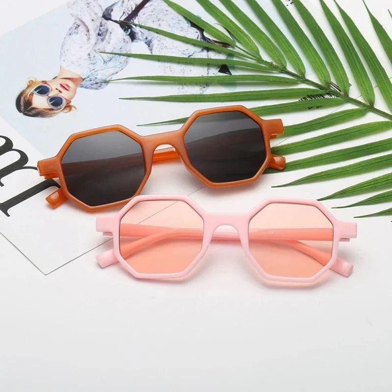 Hexagonal Retro Vintage Sunglasses - Glova