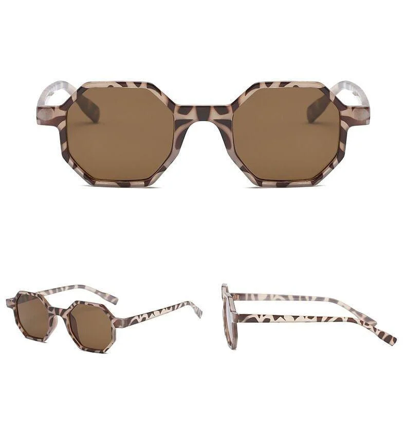 Hexagonal Retro Vintage Sunglasses - Glova