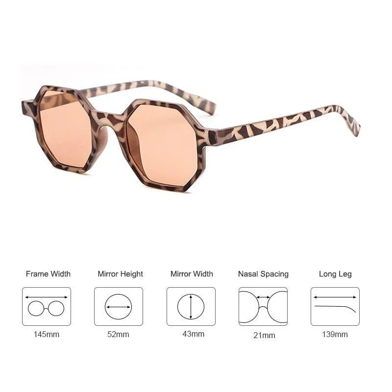 Hexagonal Retro Vintage Sunglasses - Glova