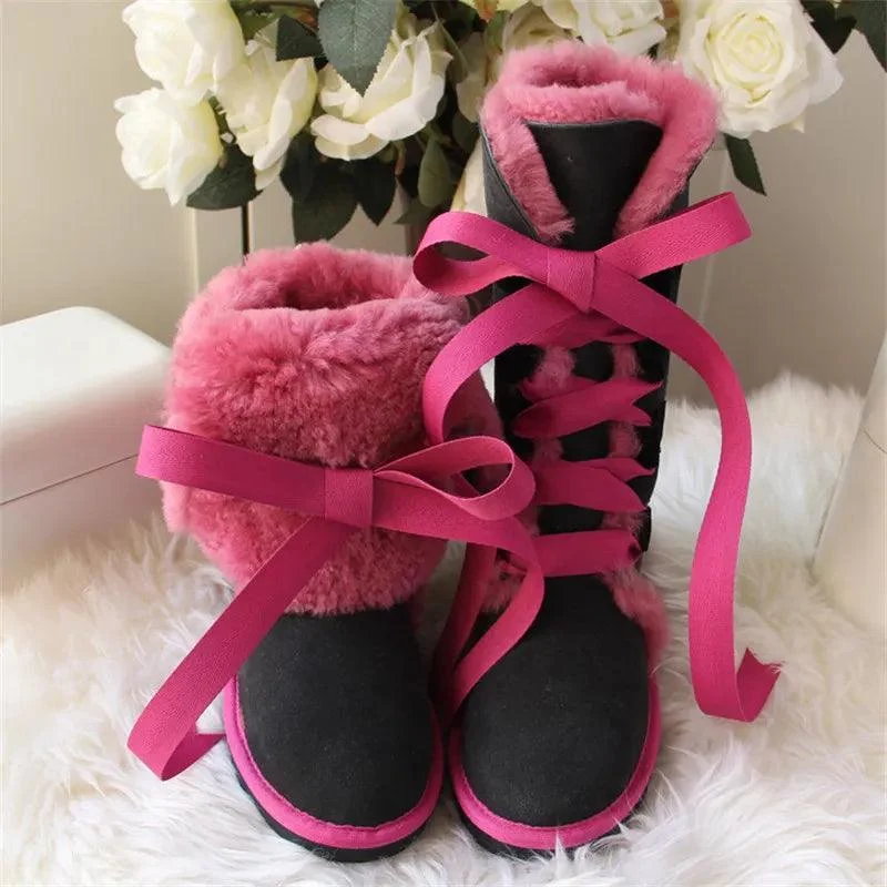 High Snow Boots Fur Wool Women's Winter Boots - Glova