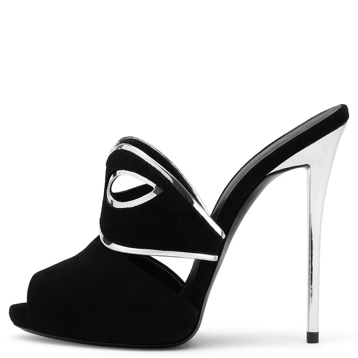 High Stiletto Heels Women Sandals Black Shoes - Glova