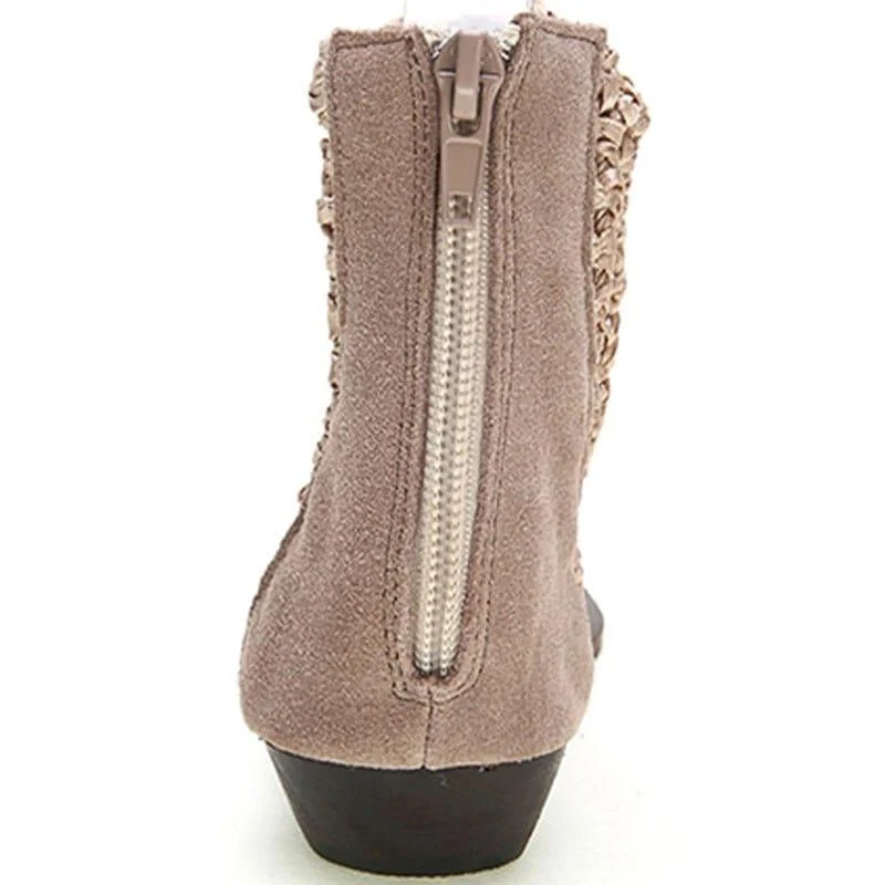 High-Top Knit Crochet Sandals - Glova