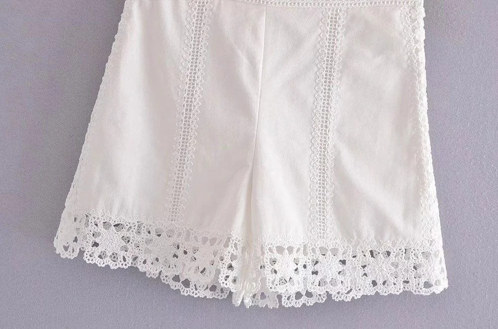 Hilda Boho Lace Shorts - Glova