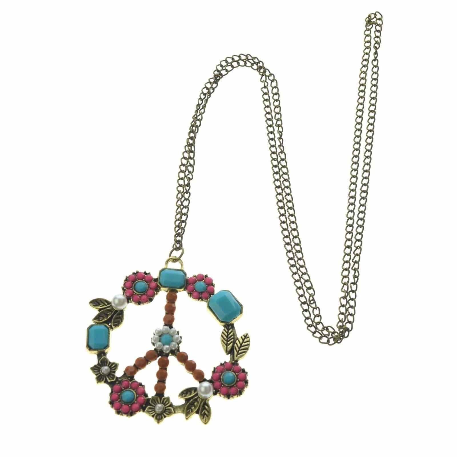 Hippie Peace Wreath Necklace - Glova