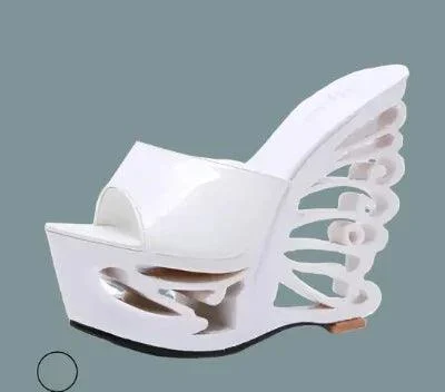 Hollow out High Heels 15cm Wedge Shoes - Glova