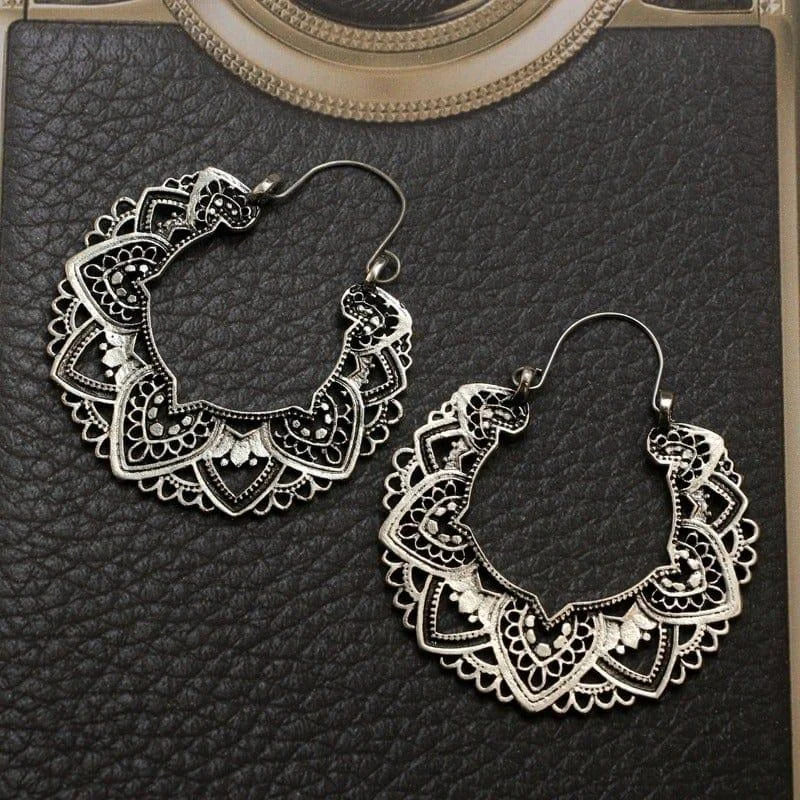 Hollow Out Hoop Boho Earrings - Glova