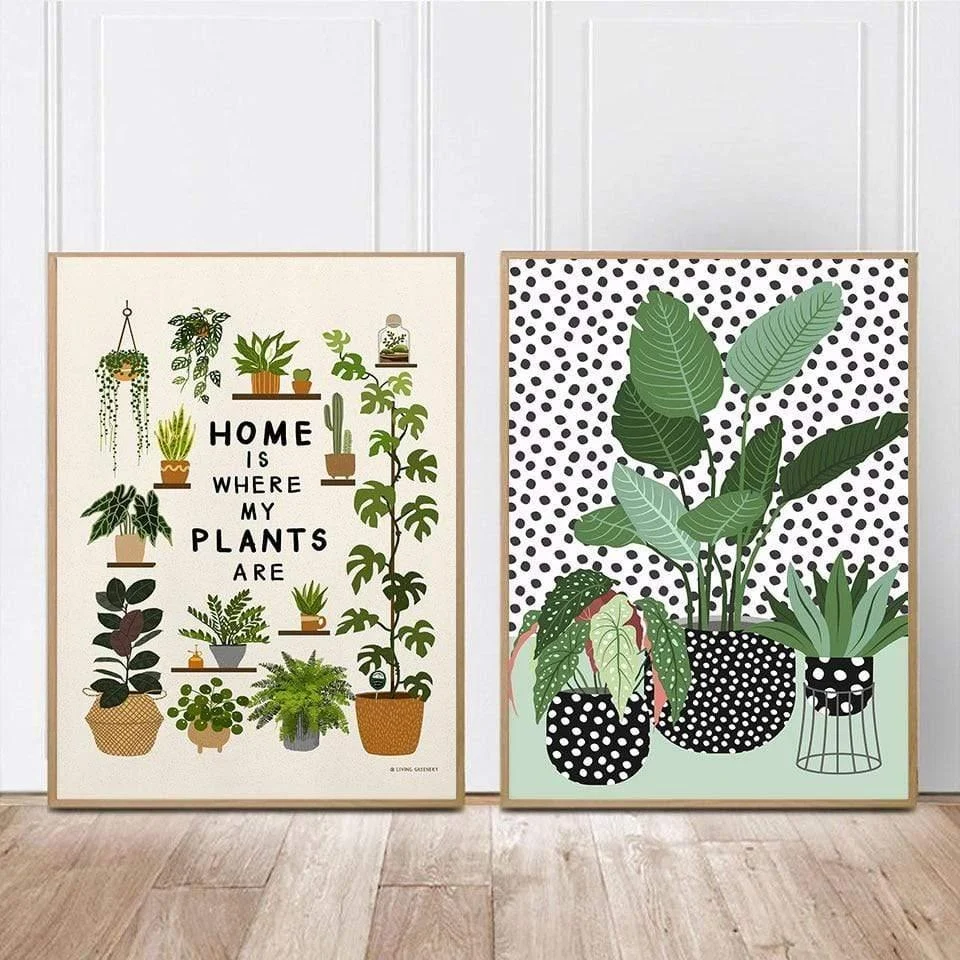 Home is Where My Plants Are Wall Art - Glova