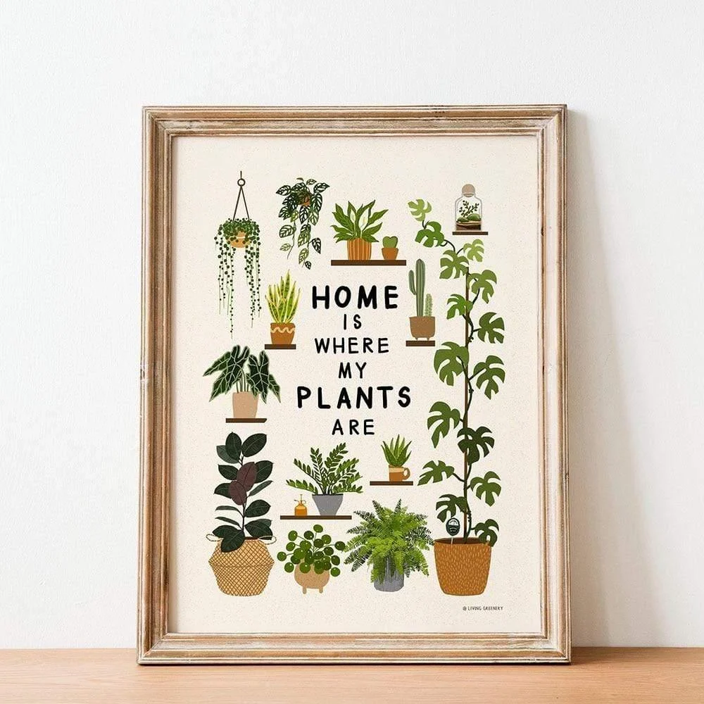 Home is Where My Plants Are Wall Art - Glova