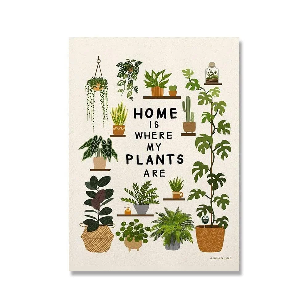 Home is Where My Plants Are Wall Art - Glova