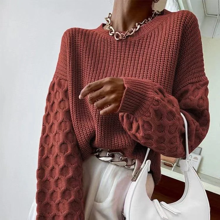 Honeycomb Knitted Sweater - Glova