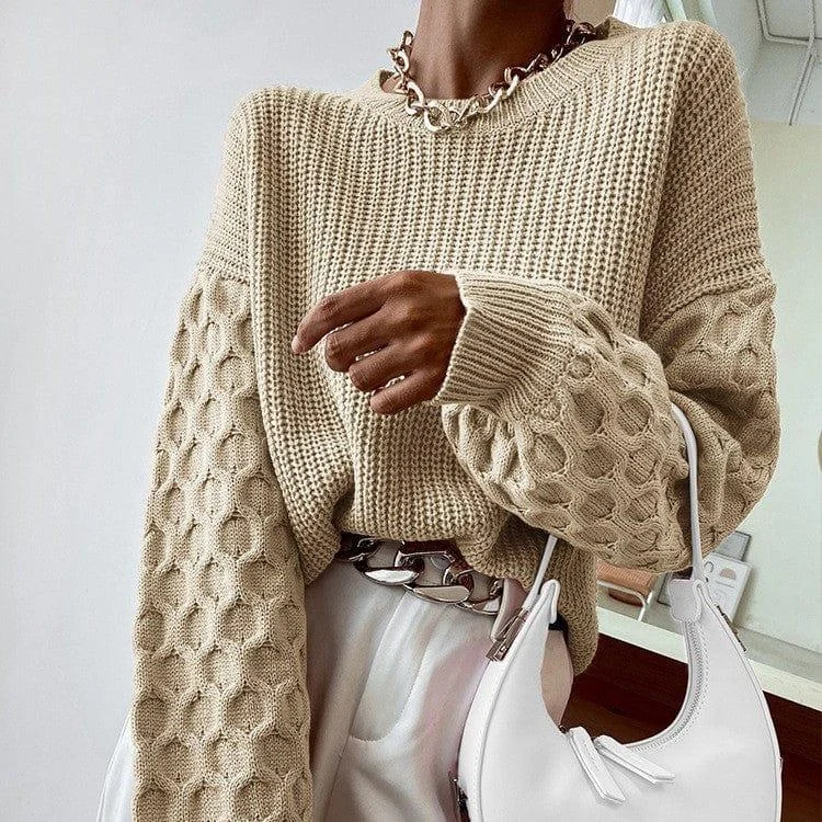 Honeycomb Knitted Sweater - Glova