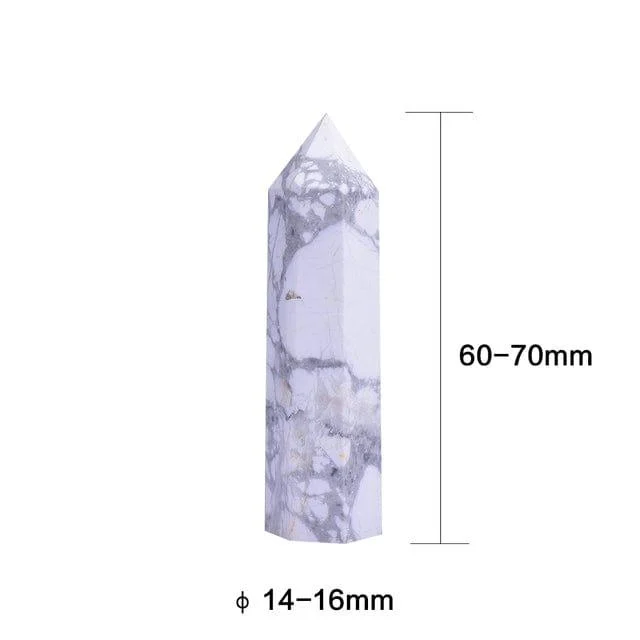 Howlite Crystal Point Tower - Glova