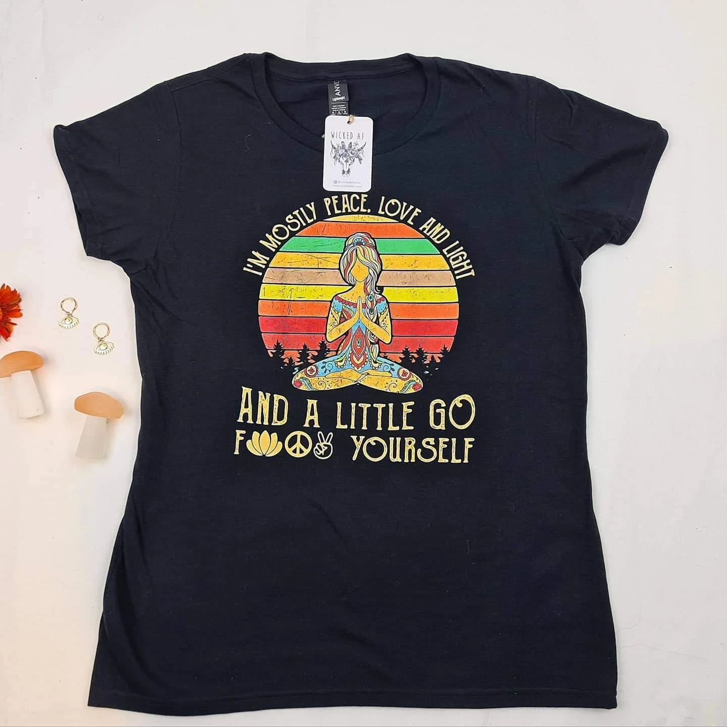 I'm Mostly Peace Love and Light T-shirt - Glova