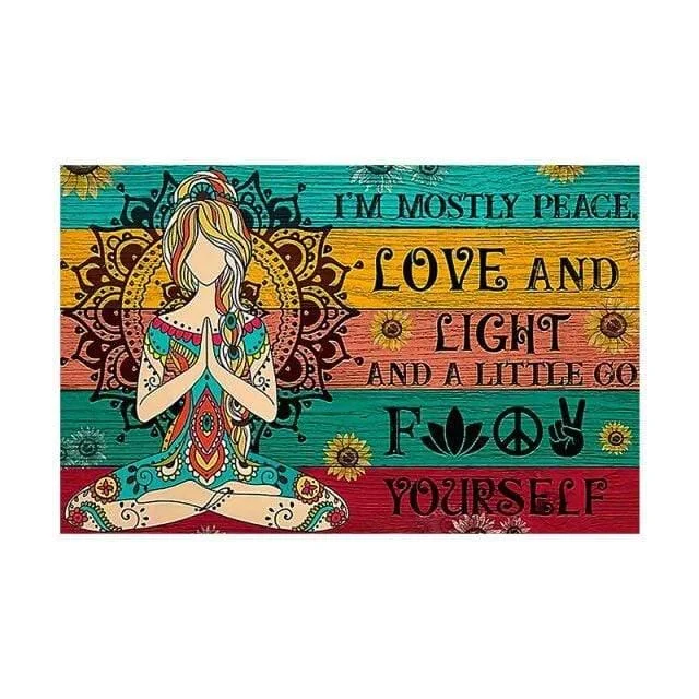 I'm Mostly Peace Love and Light Wall Art - Glova