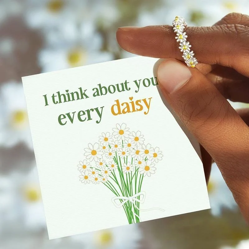 I Think About You Every Daisy Ring - Glova